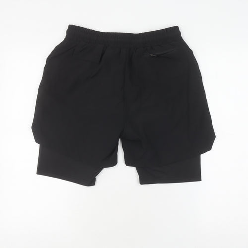 DANFIKI Men's Black Activewear Shorts Small