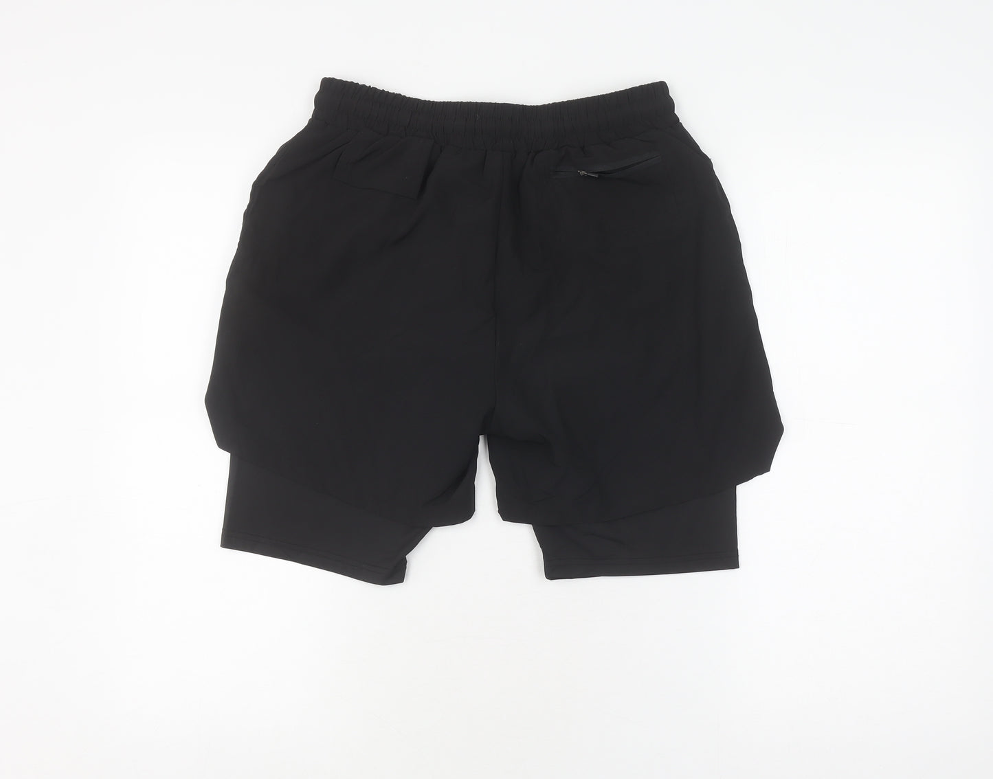 DANFIKI Men's Black Activewear Shorts Small