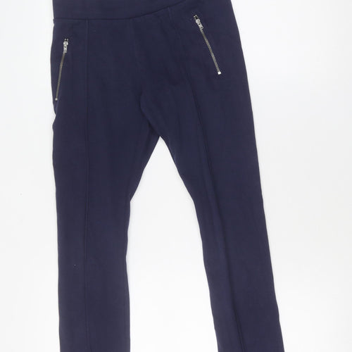 Faded Glory Women's Blue XL Jegging Trousers with Zip Accents