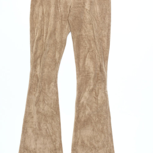 Subdued Women's Brown XS Velour Flared Trousers
