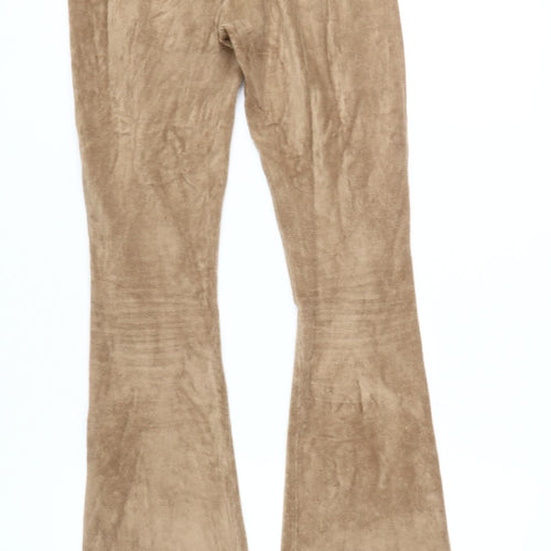 Subdued Women's Brown XS Velour Flared Trousers