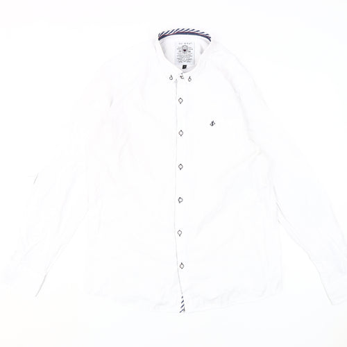 DI-BYE Men's White L Regular Fit Dress Shirt