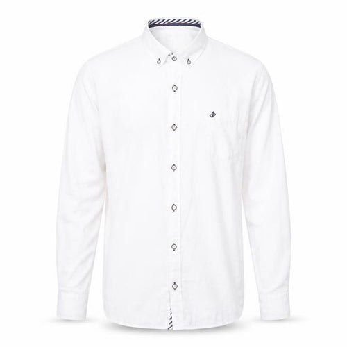 DI-BYE Men's White L Regular Fit Dress Shirt