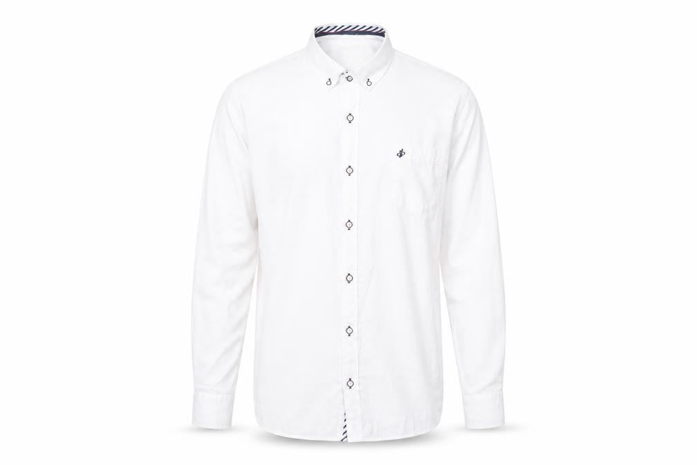 DI-BYE Men's White L Regular Fit Dress Shirt