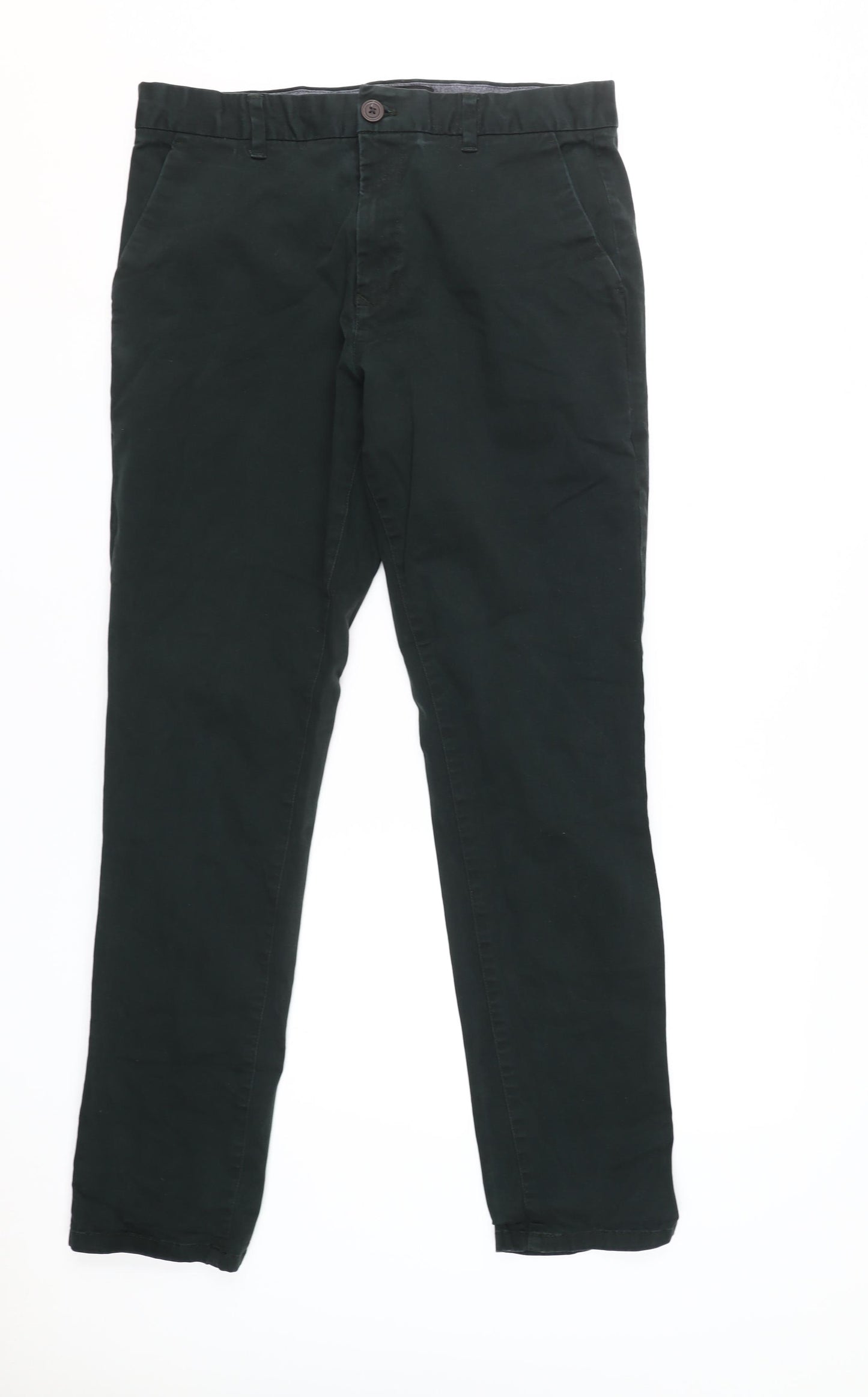 Next Men's Green Chino Trousers, Size M, 32W 31L