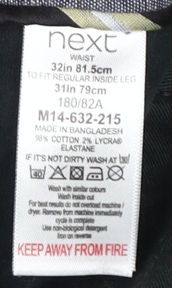Next Men's Green Chino Trousers, Size M, 32W 31L