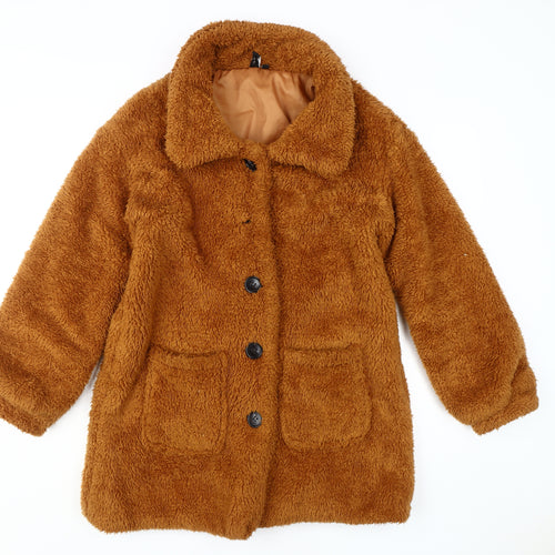 Izabel London Women's Brown Mid-Length Puffer Coat