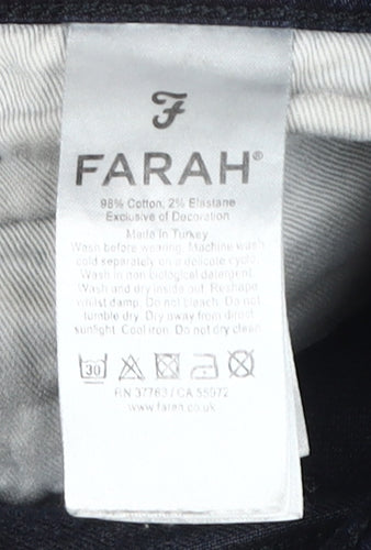 Farah Men's Black Skinny Jeans 30 Waist Slim Fit