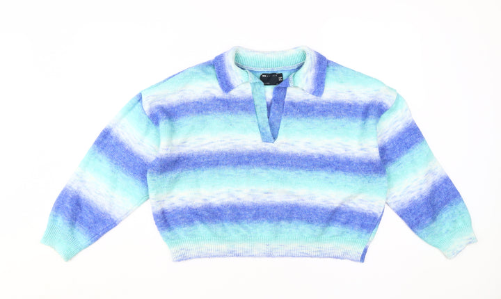 ASOS Women's Multicoloured Collared Pullover Jumper Size 12