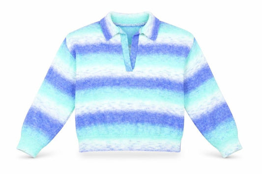 Front view of ASOS Women's Multicoloured Collared jumper, size 12