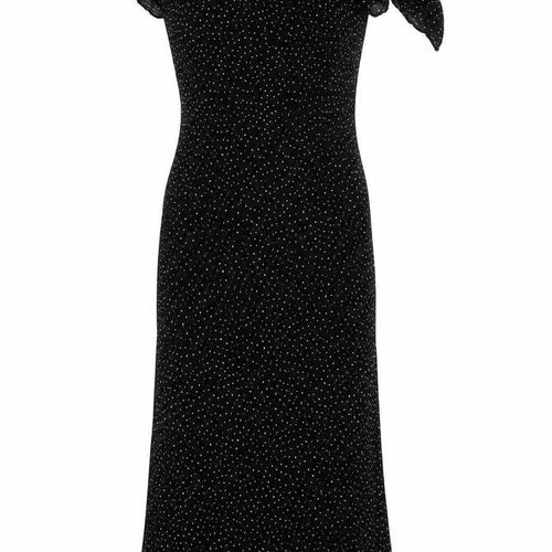 ASOS DESIGN Women's Black Polka Dot Bodycon Midi Dress Size 14