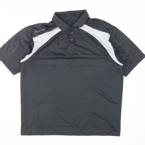 Island Green Mens XL Black Golf Polo Shirt