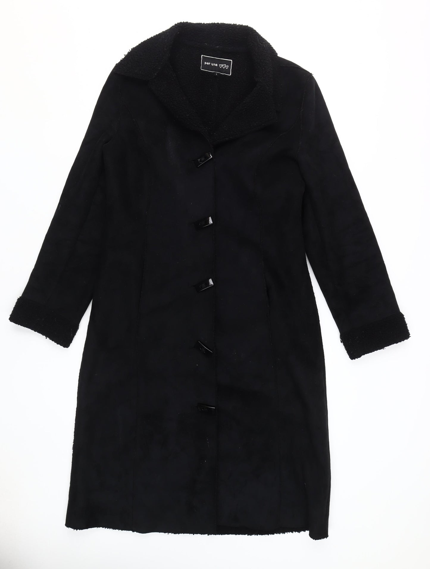 Marks and Spencer Women's Black Overcoat, Size S