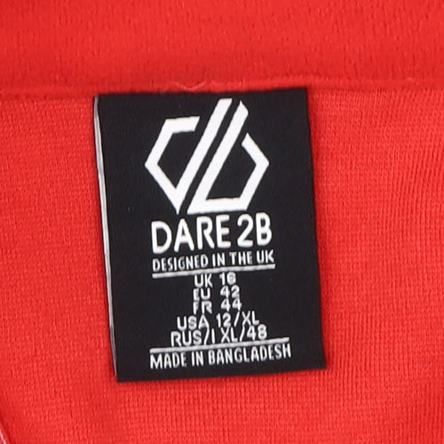 Dare 2b Women's Red Long Sleeve 1/2 Zip Pullover