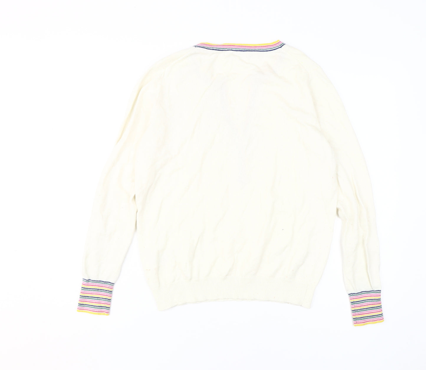 Boden Women's Ivory Henley Jumper Size 14