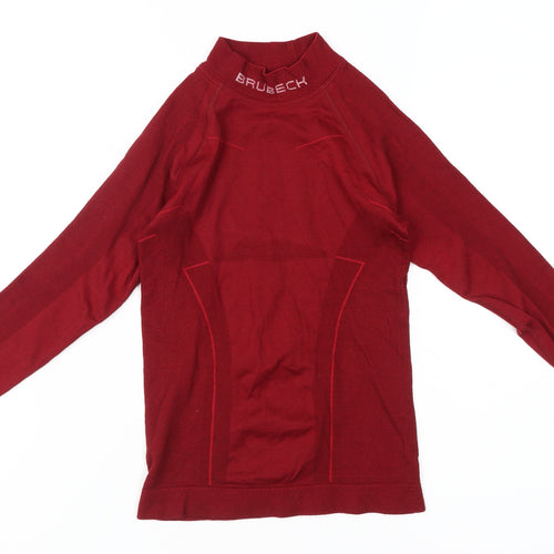 Brubeck Girls Red Pullover Top, Size 12, Long Sleeve Athletic
