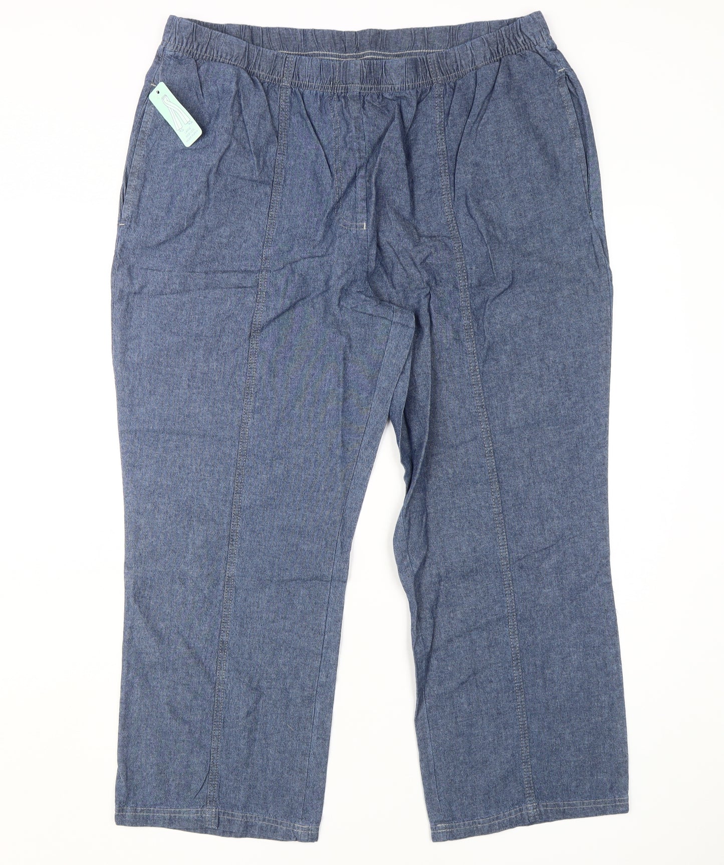 Damart Women's Blue Wide-Leg Jeans Size 20