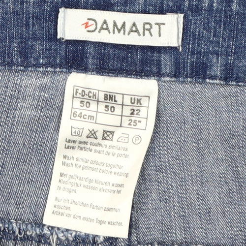 Damart Women's Plus Size Blue Straight Leg Jeans, Size 22
