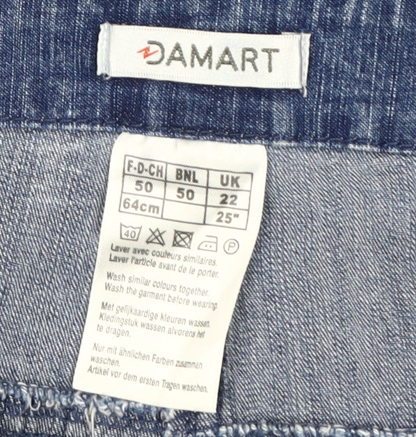 Damart Women's Plus Size Blue Straight Leg Jeans, Size 22