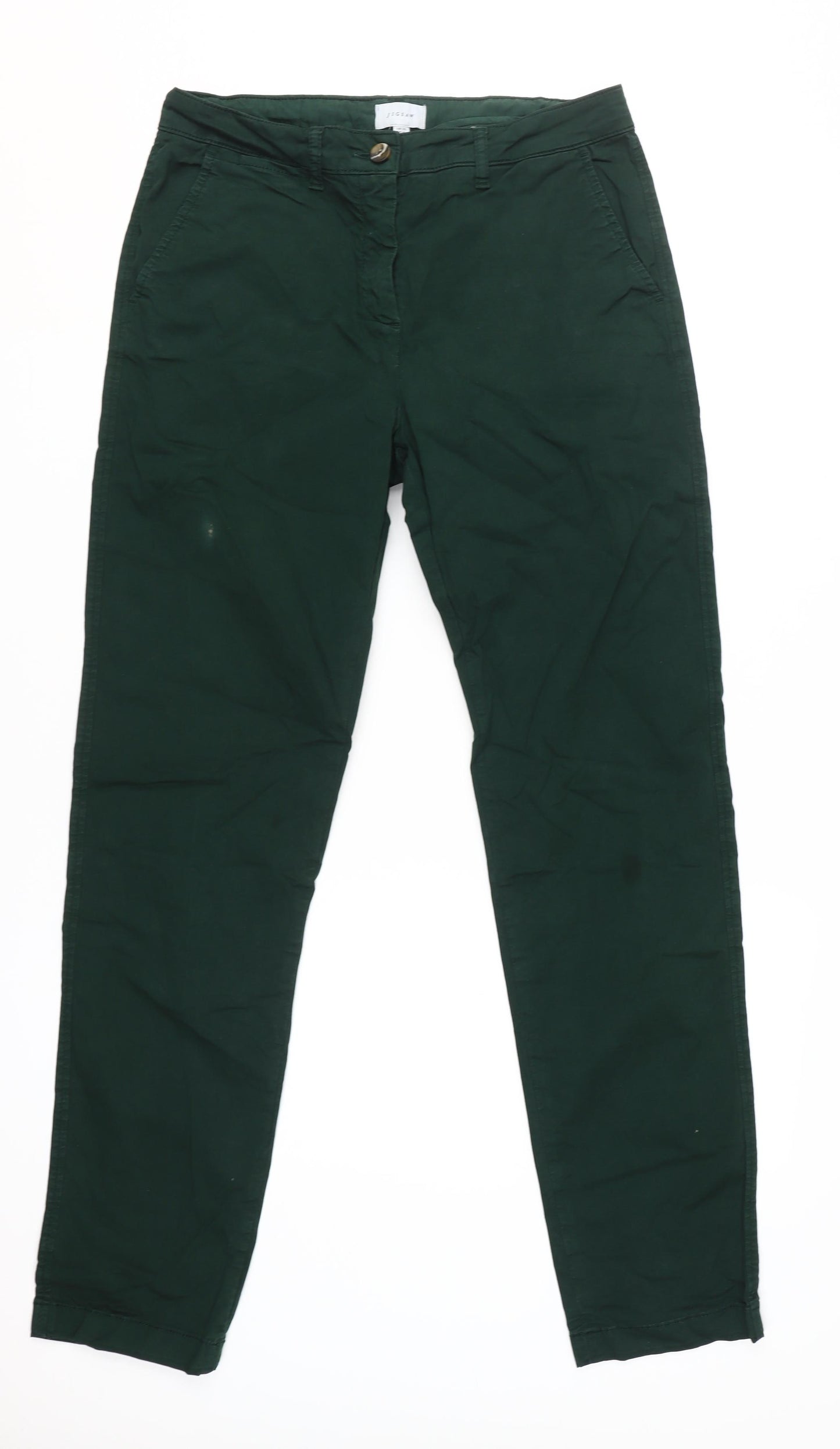 Jigsaw Women's Green Chino Trousers, Size 10
