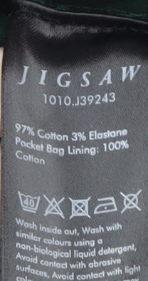Jigsaw Women's Green Chino Trousers, Size 10