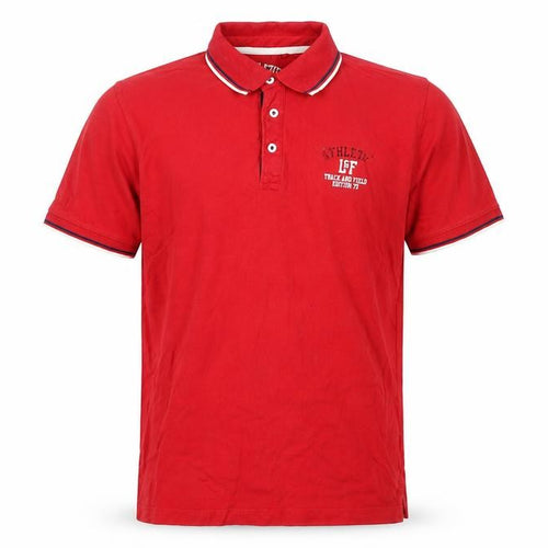 Athletic L&F Men's Red Polo Shirt M Short Sleeve