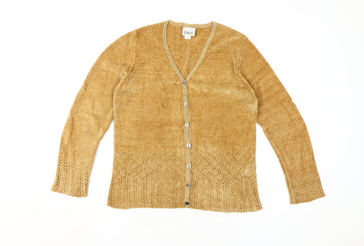 Opus Brown Women’s Cardigan Size S V-Neck Knit
