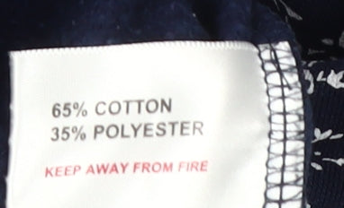 Country Rose Blue Floral Full Zip Sweatshirt M