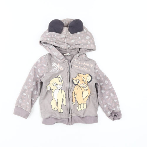 Disney Baby Lion King Hooded Jacket, 12-18 Months, Grey