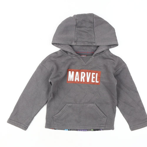 Marvel Unisex Baby Hooded Top Grey 18-24 Months Superhero