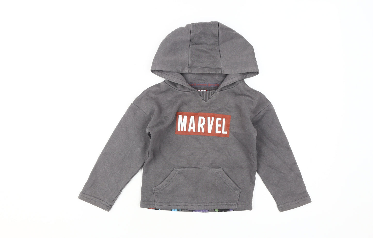 Marvel Unisex Baby Hooded Top Grey 18-24 Months Superhero