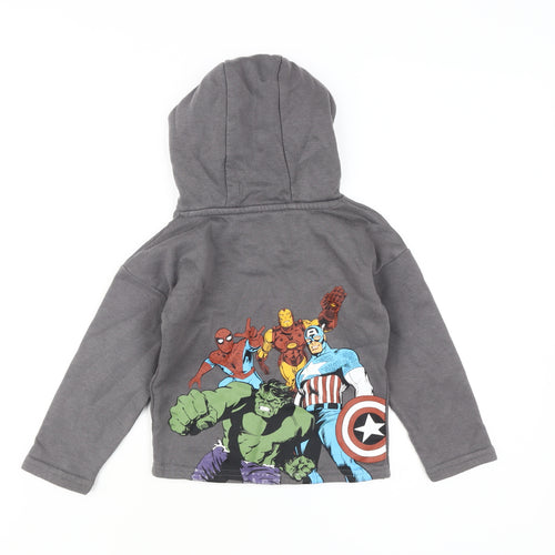 Marvel Unisex Baby Hooded Top Grey 18-24 Months Superhero