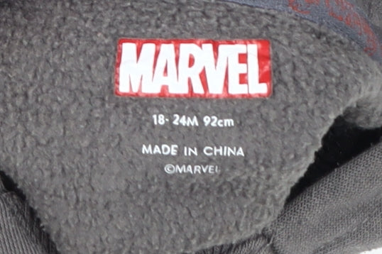 Marvel Unisex Baby Hooded Top Grey 18-24 Months Superhero
