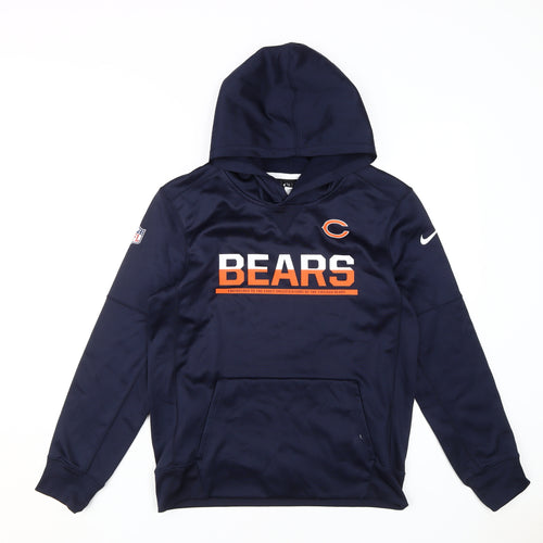 Nike Boys Blue Bears Pullover Hoodie, Size L, Sporty Design