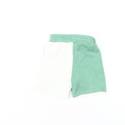 Disney Unisex Baby Shorts, Green & White, 6-9 Months
