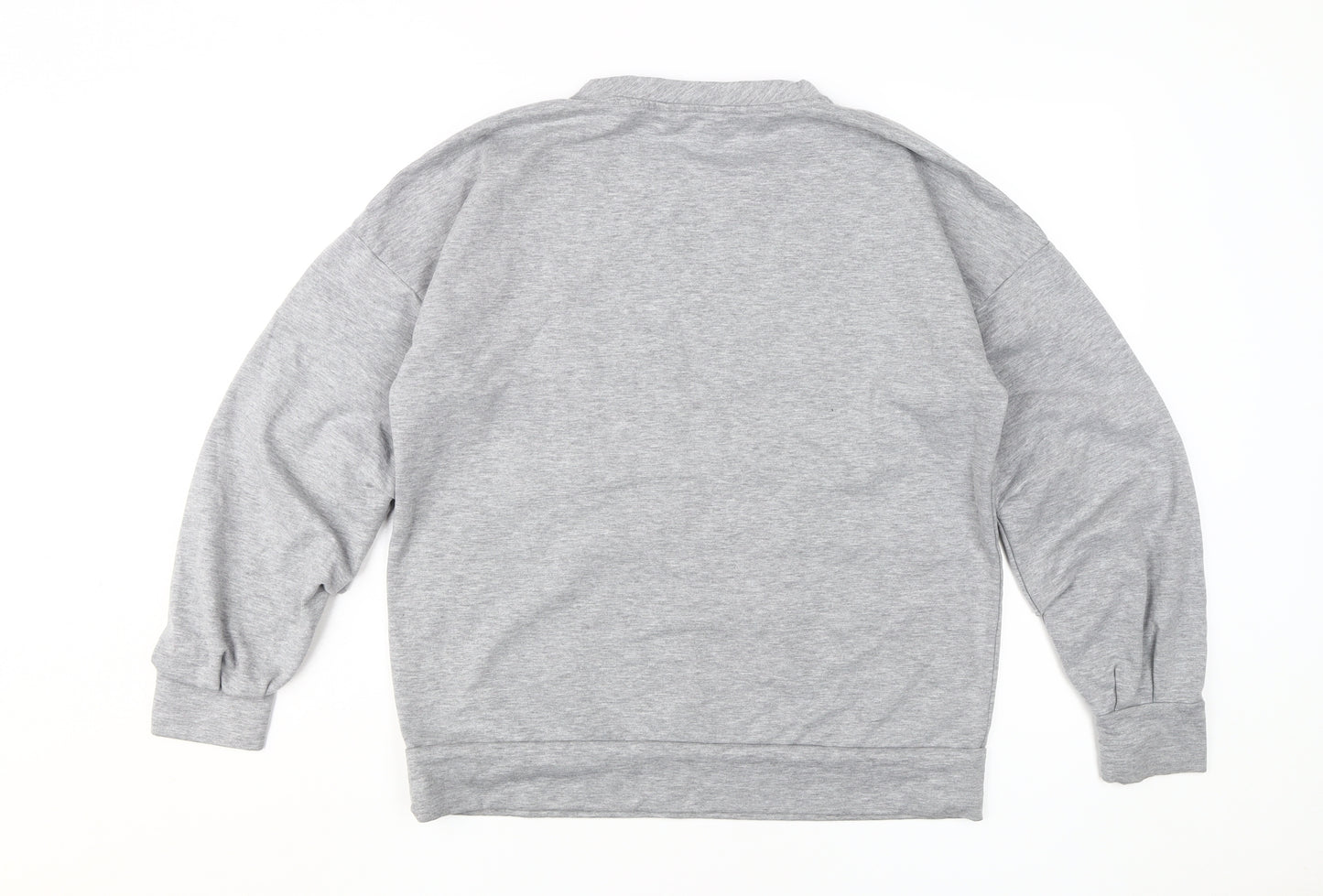 Next Women's Grey Embroidered Pullover Sweatshirt Size 12