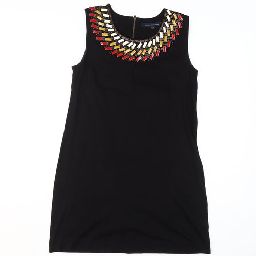 French Connection Women's Black Beaded Dress Size 12