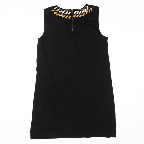 French Connection Women's Black Beaded Dress Size 12