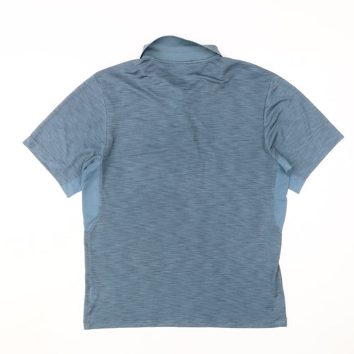 Wilson Men's Blue Polo Shirt M Solid Short Sleeve