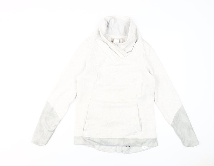 Decathlon Unisex White M Cowl Neck Sweatshirt