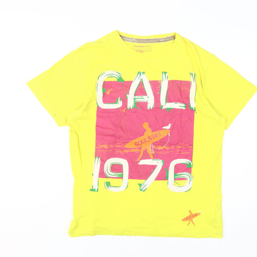 SoulStar Men’s Yellow California Graphic T-Shirt M