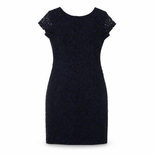 Roman Women's Black Lace Bodycon Dress, Size 10