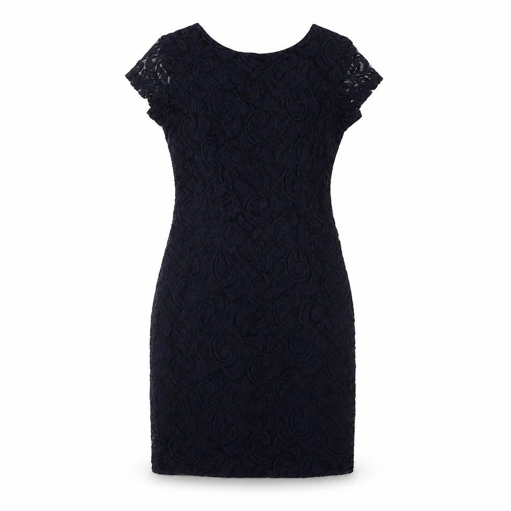 Roman Women's Black Lace Bodycon Dress, Size 10