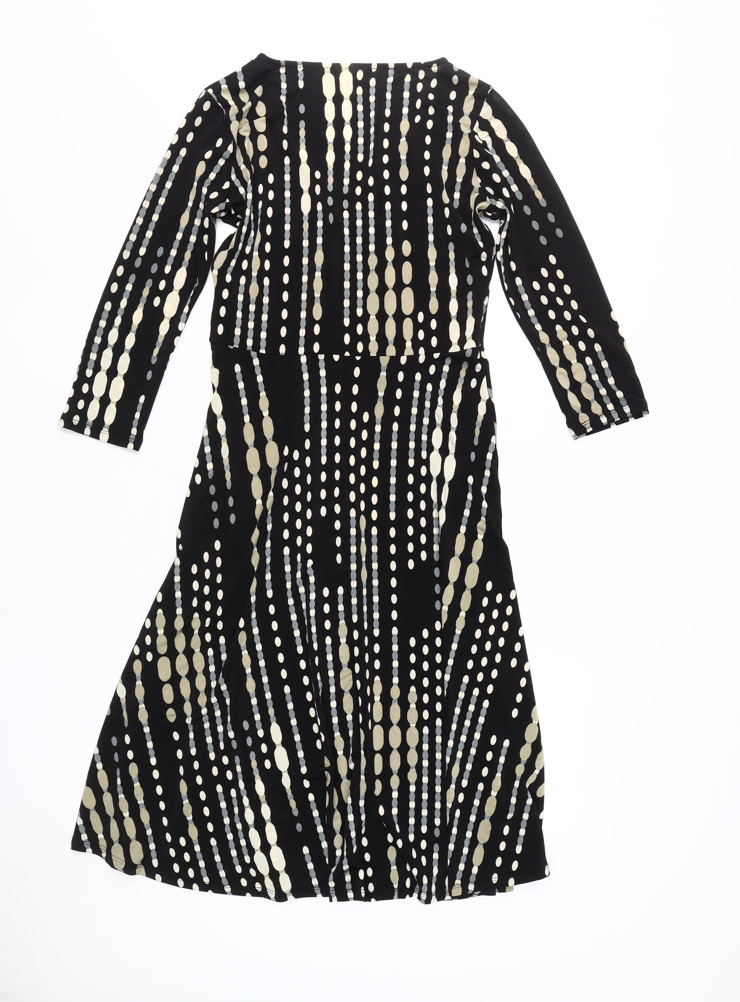 Wallis Women's Black Dress Size 10, 3/4 Sleeve, Polyester Blend