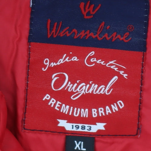 Warmline Women's Red Quilted Mid-Length Jacket XL