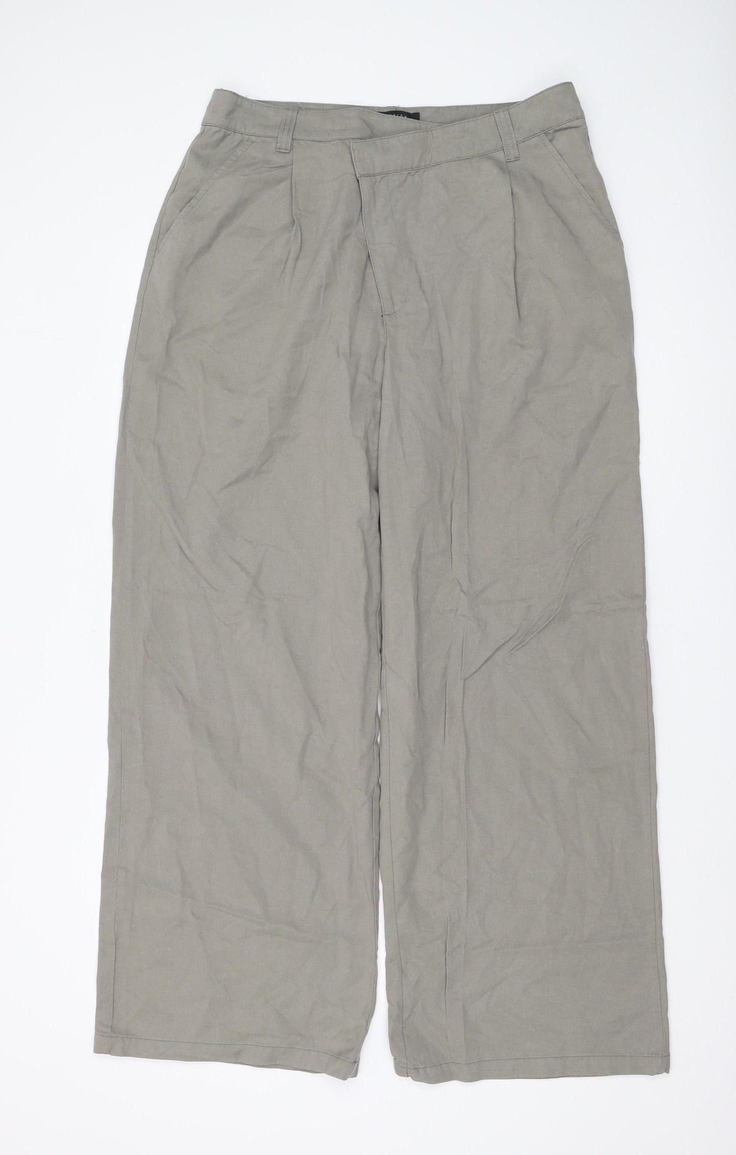 Asos Women's Beige Wide-Leg Trousers Size 14