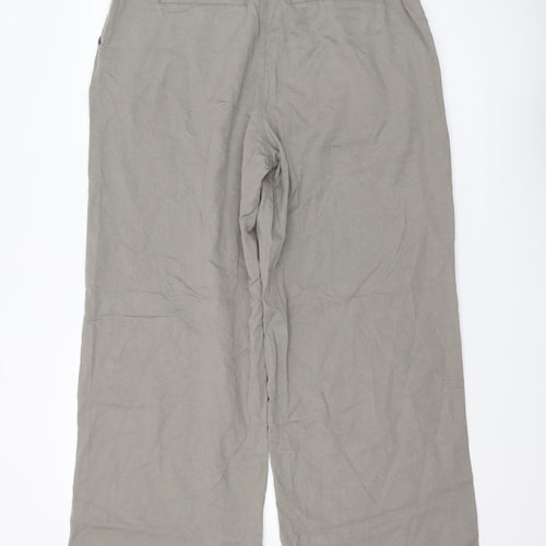 Asos Women's Beige Wide-Leg Trousers Size 14