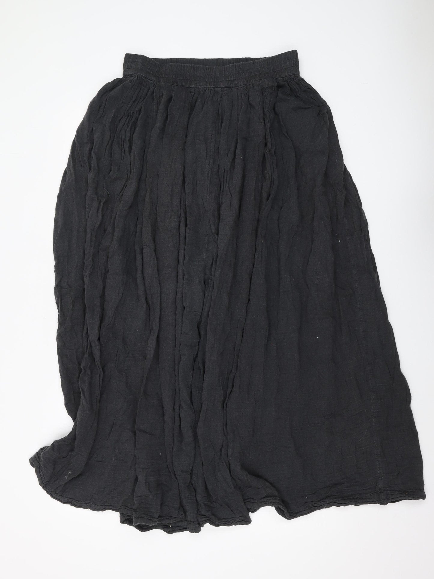 Oysho Women's Black Wide-Leg Cotton Trousers