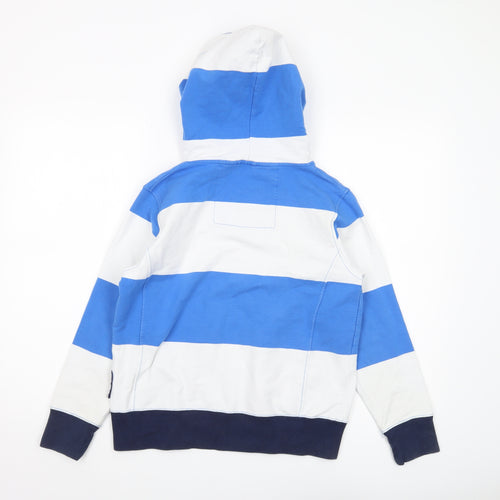 Rydale Boys Blue Striped Pullover Hoodie 11-12 Years