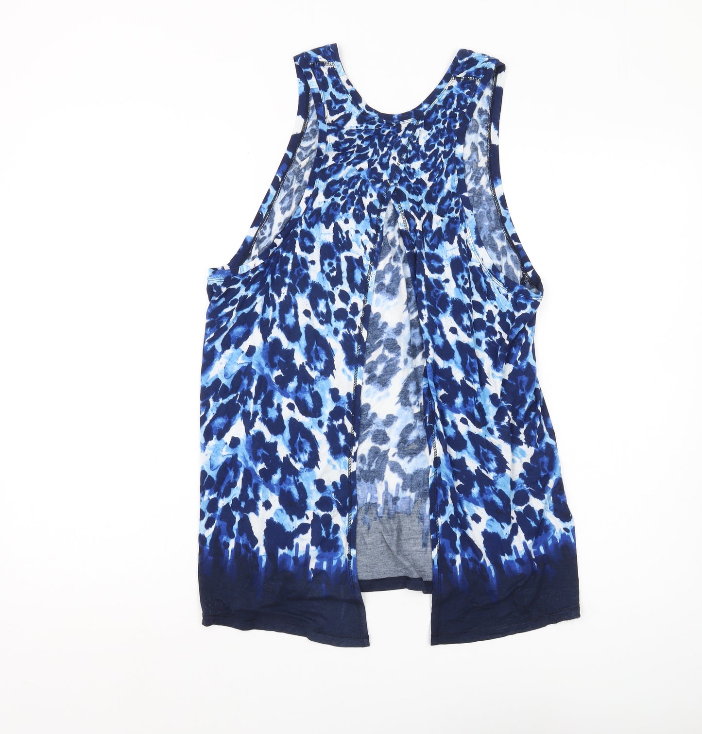 BIBA Women's Blue Animal Print Tank, Size 12